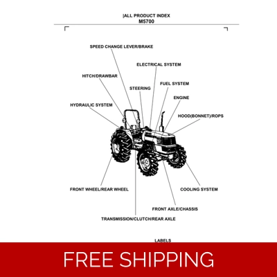 KUBOTA M5700 PARTS MANUAL